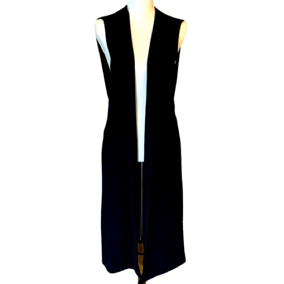 Zara Jackets & Coats Zara Midi Length Menswear Vest Black Poshmark